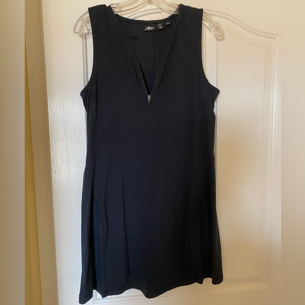 Women’s Crane Workout Active Mini Dress with Build in shorts in Black Medium M